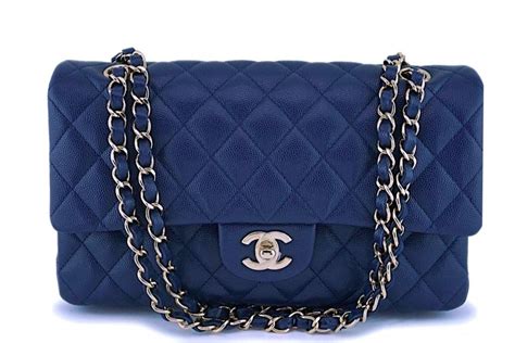 chanel caviar quilted medium sweet classic flap navy blue|Best 25+ Deals for Chanel Medium Flap Bag Caviar .